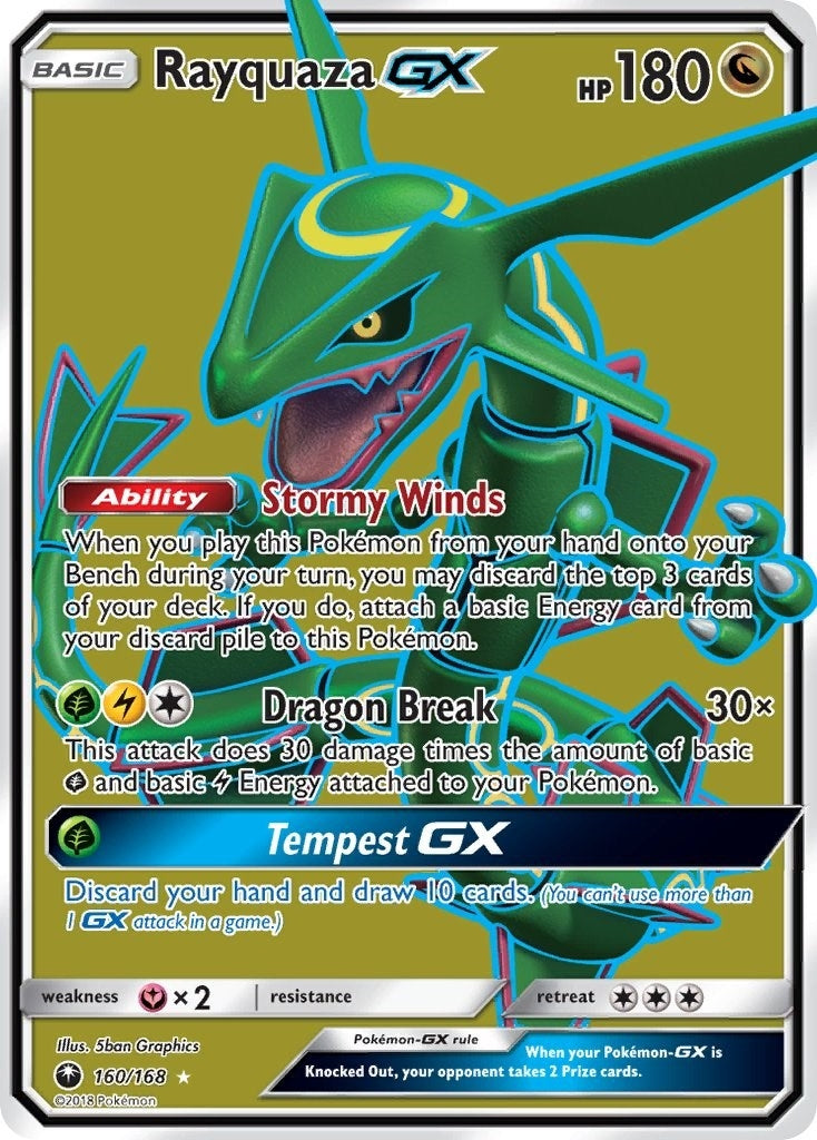 Rayquaza GX (Full Art) (160/168) (CES)