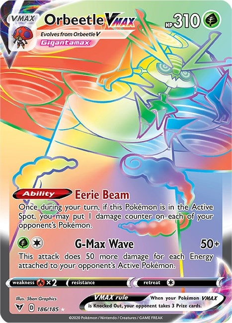 Orbeetle VMAX (Secret) (186/185) (SWSH04)
