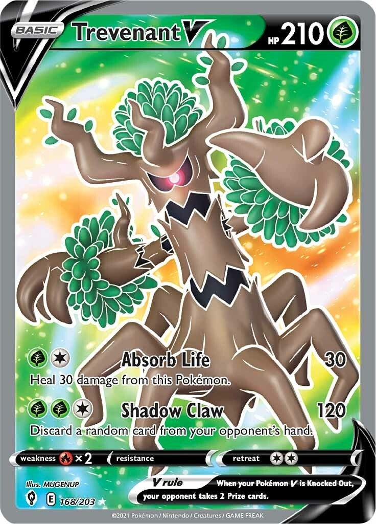 Trevenant V (Full Art) (168/203) (SWSH07)
