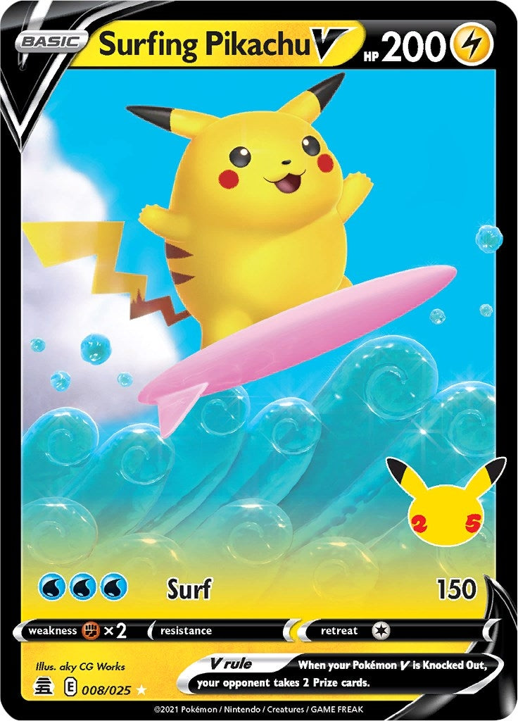 Surfing Pikachu V (008/025) (CLB)