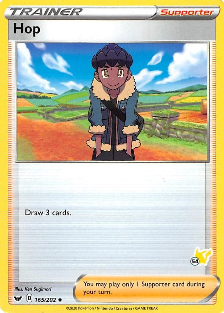 Hop - 165/202 (#54 Pikachu Stamped) (165/202) (BA22)