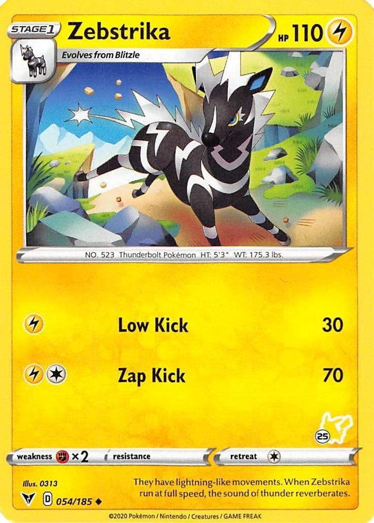 Zebstrika - 054/185 (#25 Pikachu Stamped) (054/185) (BA22)