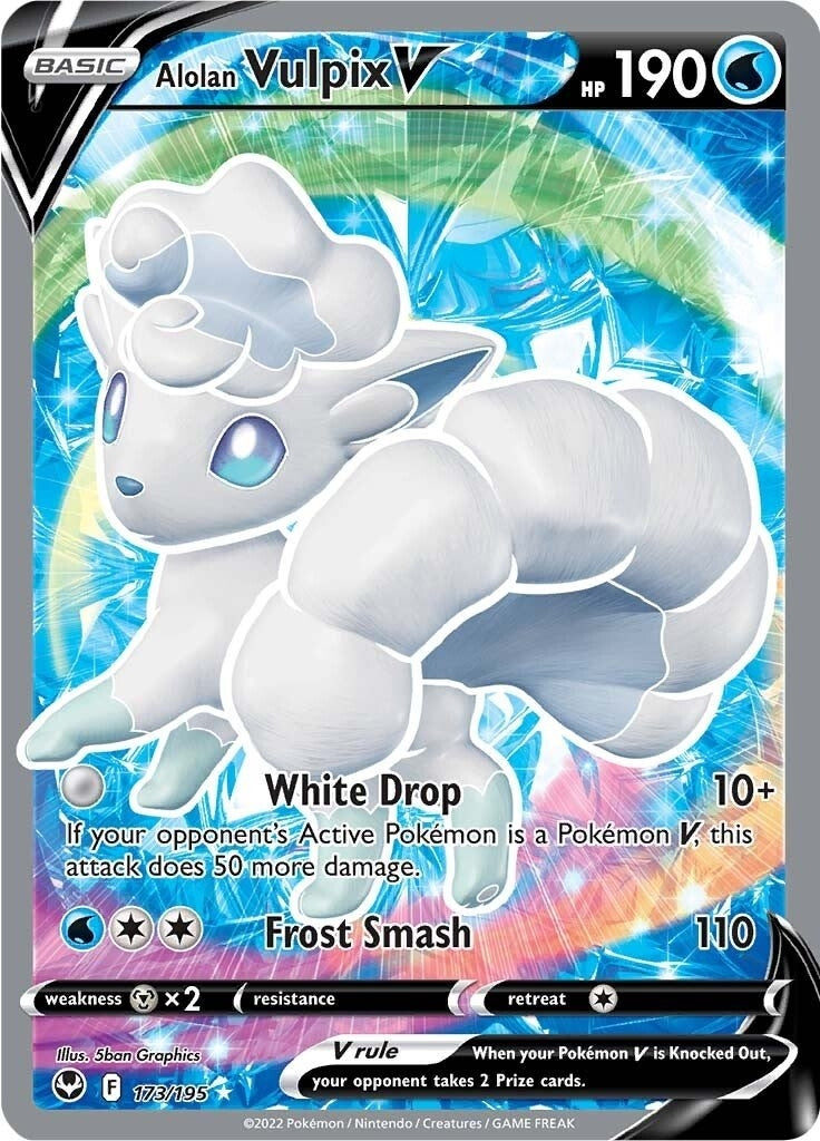 Alolan Vulpix V (Full Art) (173/195) (SWSH12)