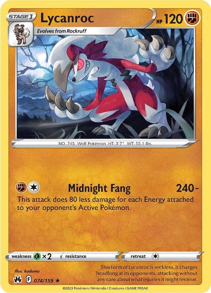 Lycanroc (074/159) (CRZ)