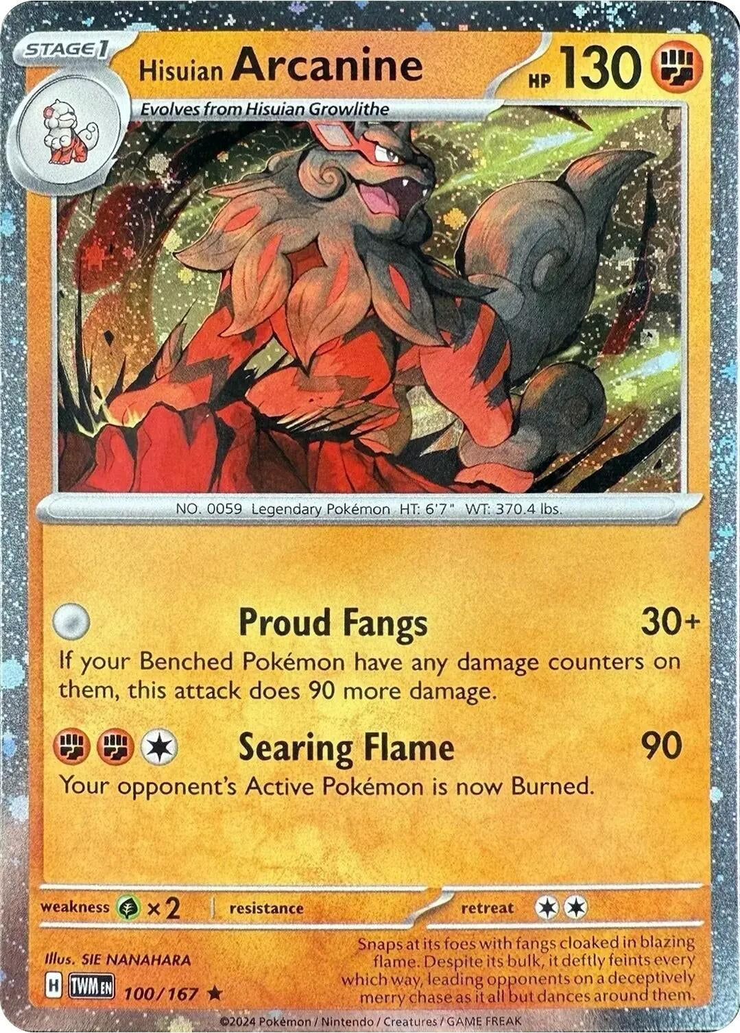 Hisuian Arcanine - 100/167 (Cosmos Holo) (100/167) (BLE)