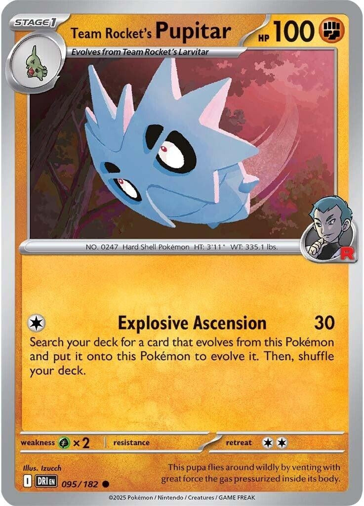 Team Rocket's Pupitar (095/182) (DRI)