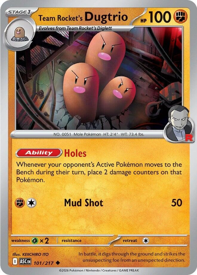 Team Rocket's Dugtrio (101/217) (ASC)