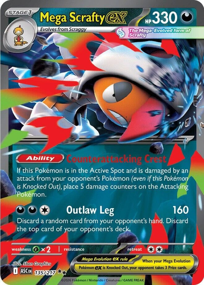 Mega Scrafty ex (135/217) (ASC)