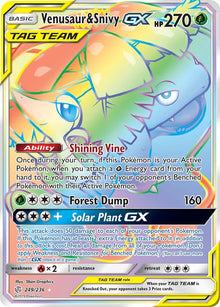 Venusaur & Snivy GX (Secret) (249/236) (SM12)