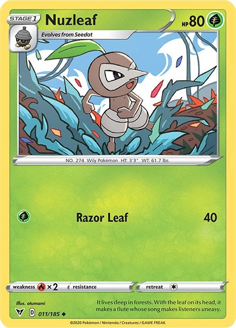 Nuzleaf (011/185) (SWSH04)