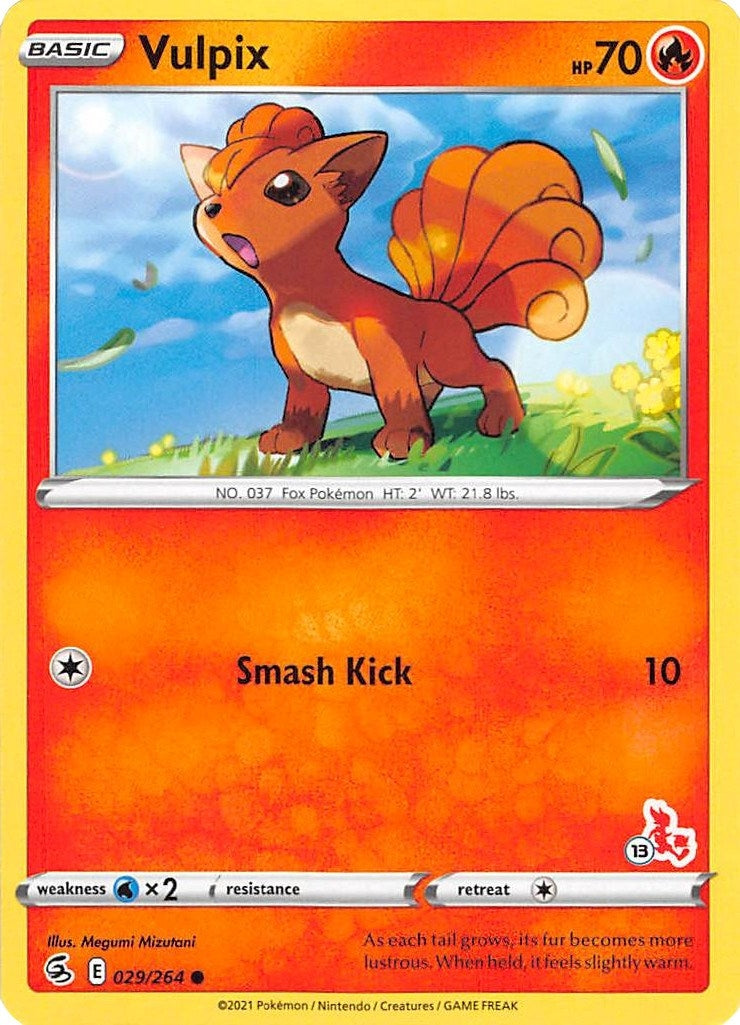 Vulpix - 029/264 (#13 Cinderace Stamped) (029/264) (BA22)