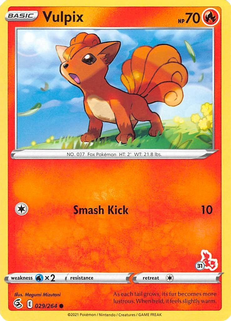 Vulpix - 029/264 (#31 Cinderace Stamped) (029/264) (BA22)