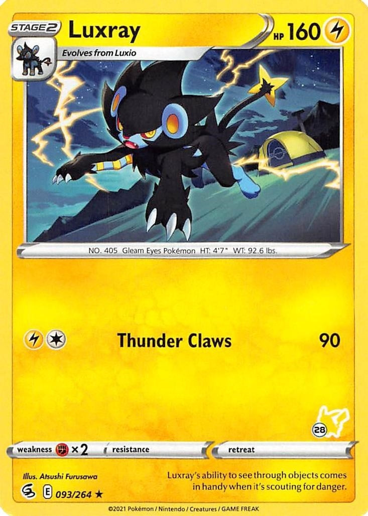 Luxray - 093/264 (#28 Pikachu Stamped) (093/264) (BA22)