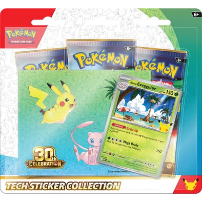 Pokemon 30th Celebration Tech Sticker Collection (Lucario or Alolan Exeggutor)