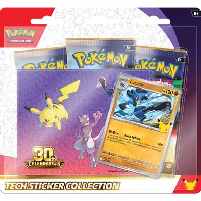 Pokemon 30th Celebration Tech Sticker Collection (Lucario or Alolan Exeggutor)