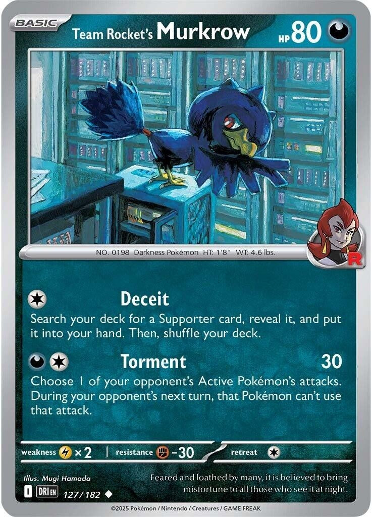 Team Rocket's Murkrow (127/182) (DRI)