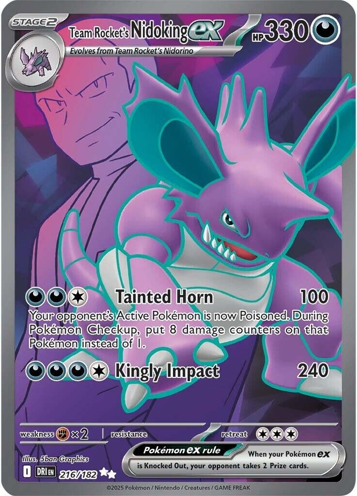 Team Rocket's Nidoking ex (216/182) (DRI)