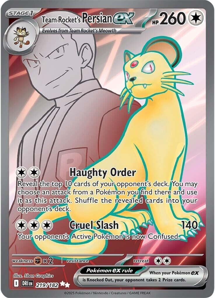 Team Rocket's Persian ex (219/182) (DRI)