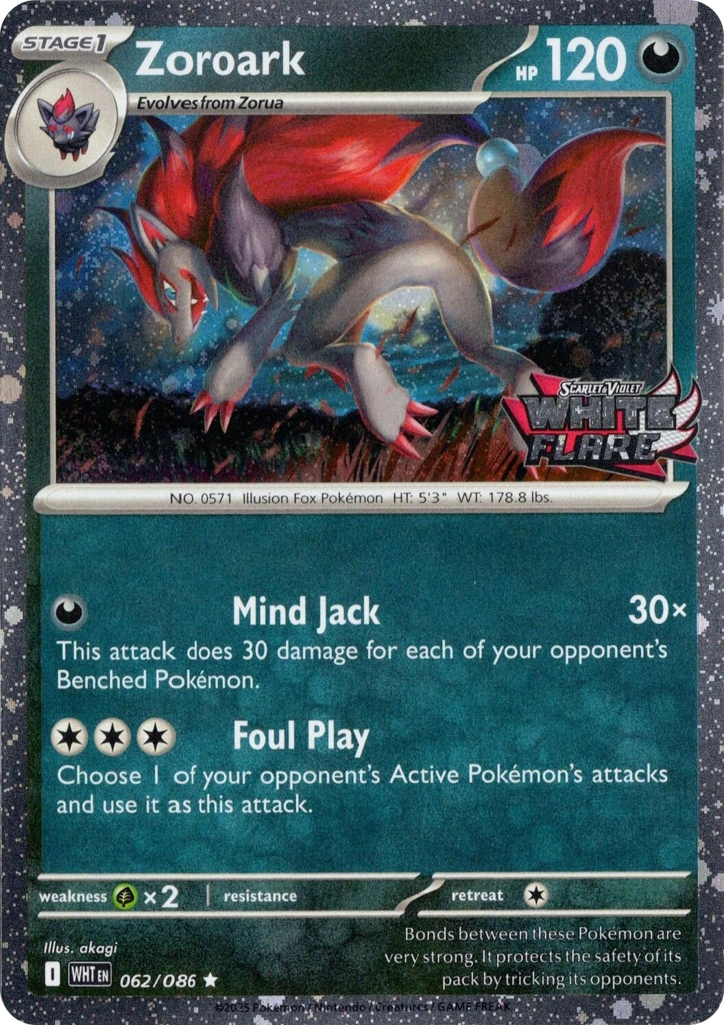 Zoroark (White Flare Stamped) (062/086) (MCAP)