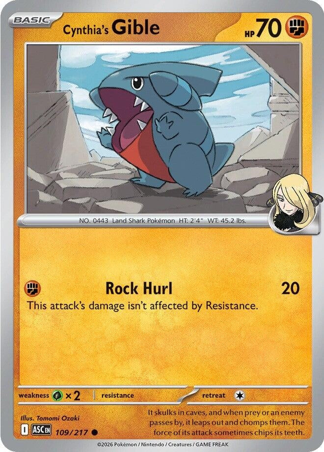 Cynthia's Gible (109/217) (ASC)