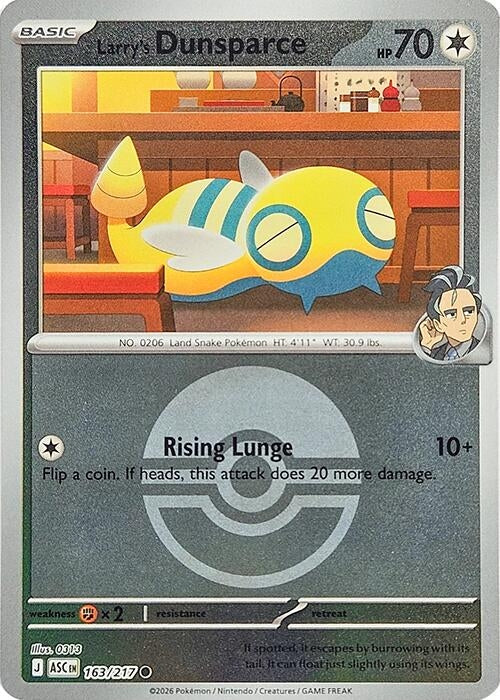 Larry's Dunsparce (Poke Ball) (163/217) (ASC)