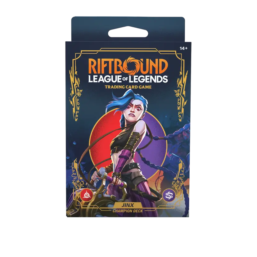Riftbound: League of Legends Trading Card Game - Set 1 - Origins Champion Deck - Jinx Display