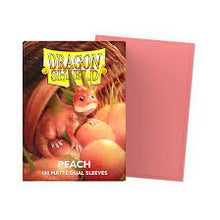 Dragon Shield (Standard Size) 100 Matte Dual Sleeves - Peach