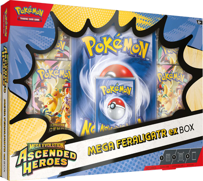 Ascended Heroes Mega Meganium ex, Mega Emboar ex, Mega Feraligatr ex Boxes (Pre-order)